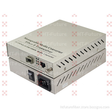 1 Fiber Port and 1 RJ45 Port 10M/100M Industrial Fiber Media Converter